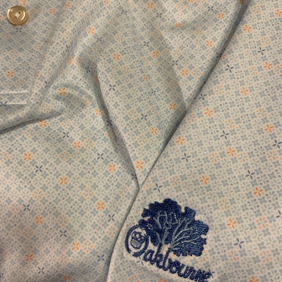 Peter Millar Baby Blue With Corral Accents. Dri Fit Golf Polo Size XXL - Picture 7 of 7